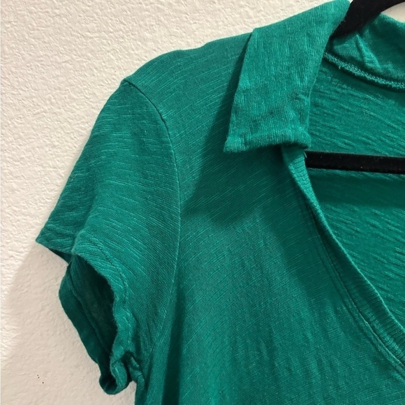 Anthropologie Left of Center, collared green top, size M - Picture 3 of 4
